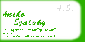 aniko szaloky business card